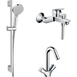Комплект смесителей Hansgrohe Logis с душевым гарнитуром (71400000, 71222000, 26275000)