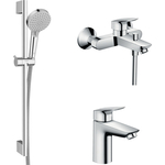 Комплект смесителей Hansgrohe Logis с душевым гарнитуром (71400000, 71101000, 26275000)