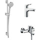 Комплект смесителей Hansgrohe Focus с душевым гарнитуром, хром (31940000, 31517000, 26275000)