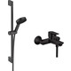 Смеситель для ванны Hansgrohe Talis E с душевым гарнитуром, черный матовый (71740670, 24160671)