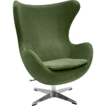 Кресло Bradex Egg chair зеленый, искусственная замша