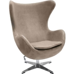 Кресло Bradex Egg chair латте, искусственная замша