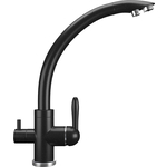 Смеситель для кухни Ulgran U-017 с подключением к фильтру, ультра-черный (U-017-344)
