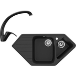 Кухонная мойка и смеситель Ulgran U-409-344, U-007-344 ультра-черный