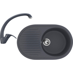 Кухонная мойка и смеситель Ulgran U-107-343, U-007-343 антрацит