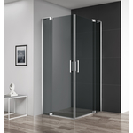Душевой уголок Cezares Slider A-2 90-80х90-80 тонированный, хром (SLIDER-A-2-80/90-GRIGIO-Cr)