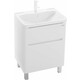 Тумба под раковину Grossman Адель 59х45 напольная, два ящика, белая (106007)
