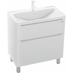 Тумба с раковиной Grossman Адель 80х45 напольная, два ящика, белая (108007, 4627173210249)
