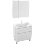 Мебель для ванной Grossman Адель 80х45 напольная, два ящика, белая