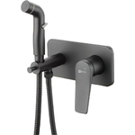 Гигиенический душ Lemark Bronx с гигиенической лейкой, встраиваемый, черный (LM3720BL)