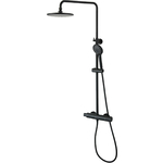 Душевая система Lemark Bronx с термостатом с верхним душем, черный (LM3770BL)