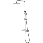 Душевая система Lemark Bronx с термостатом с верхним душем, графит (LM3770GM)