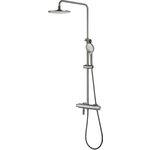 Душевая система Lemark Bronx с термостатом и изливом, графит (LM3772GM)