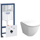 Комплект унитаза Grossman GR-4411 Grohe Rapid SL тонкий микролифт, белый, клавиша хром