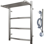 Полотенцесушитель электрический Point П3 500х600 с полкой хром (PN04156PE)