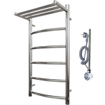 Полотенцесушитель электрический Point П5 400х800 с полкой хром (PN04148PE)