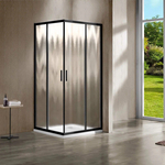 Душевой уголок Vincea Garda VSS-1G 90х90 рифленный Шиншилла, черный (VSS-1G900CHB)