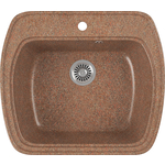 Кухонная мойка GreenStone GRS-11-307 терракот, с сифоном