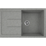Кухонная мойка GreenStone GRS-25-309 темно-серый, с сифоном