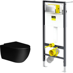 Комплект унитаза Vincea Evo Viega с тонким сиденьем микролифт, черный (VT1-34MB, 792824)