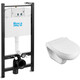 Комплект унитаза Roca Victoria ПЭК с инсталляцией, тонкое сиденье микролифт (893105010)