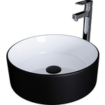 Раковина-чаша Grossman GR-4040BW 36х36 черная/белая внутри