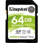 Флеш карта Kingston SDXC 64Gb Class10 SDS2/64GB Canvas Select Plus w/o adapter (SDS2/64GB)