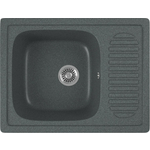 Кухонная мойка GreenStone GRS-13-343 антрацит, с сифоном