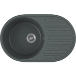 Кухонная мойка GreenStone GRS-18-343 антрацит, с сифоном