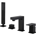 Смеситель на борт ванны Abber Daheim на 4 отверстия, черный матовый (AF8213B)