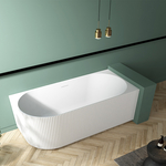 Акриловая ванна Abber 170х80 правая, на каркасе, слив-перелив (AB9329-1.7 R)