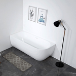 Акриловая ванна Abber 170х75 левая, на каркасе, слив-перелив (AB9315 L)