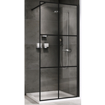 Душевая перегородка Abber Immer Offen 90х200 прозрачная, черная (AG62090B)