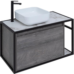 Тумба под раковину Aquanet Nova Lite Loft 90 левая, дуб рошелье (261656)