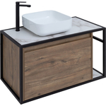 Тумба под раковину Aquanet Nova Lite Loft 90 левая, дуб рустикальный (261660)