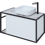 Тумба под раковину Aquanet Nova Lite Loft 90 правая, белый глянец (261651)