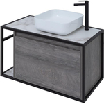 Тумба под раковину Aquanet Nova Lite Loft 90 правая, дуб рошелье (261655)