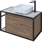 Тумба под раковину Aquanet Nova Lite Loft 90 правая, дуб рустикальный (261659)