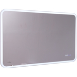 Зеркало Alcora Viana Led 120x70 с анитазпотеванием, часы (ЗЛП210 Super Pack)