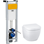 Комплект унитаза Grohe Euro Ceramic с инсталляцией OLI, сиденье микролифт (39206000, 280490m, 39330001)