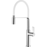 Смеситель для кухни Rush с гибким изливом, хром/белый (MS9035-35White)