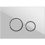 Кнопка смыва Cersanit Twins стекло, белый (64116)