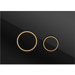 Кнопка смыва Cersanit Twins стекло, черный (64117)