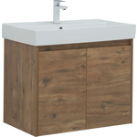 Тумба с раковиной Aquanet Nova Lite 75 две дверки, дуб рустикальный (298852, 242338)