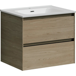 Тумба с раковиной Sancos Cento 60 два ящика, карпатская ель (CN60KE, CN7001)