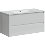 Тумба с раковиной Sancos Libra 100 два ящика, белый глянец (LB100W, CN7003)