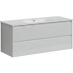 Тумба с раковиной Sancos Libra 120 два ящика, белый глянец (LB120-1W, CN7006)