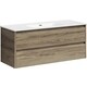 Тумба с раковиной Sancos Libra 120 два ящика, дуб чарльстон (LB120-1ECH, CN7006)