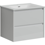 Тумба с раковиной Sancos Libra 60 два ящика, белый глянец (LB60W, CN7001)