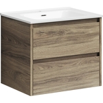 Тумба под раковину Sancos Libra 60 два ящика, дуб чарльстон (LB60ECH)